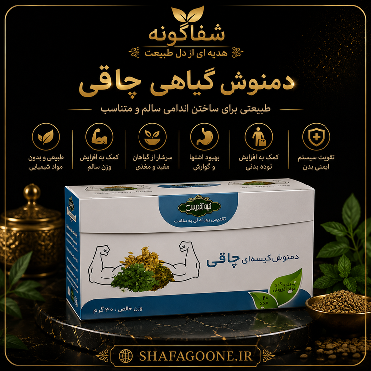 دمنوش کیسهای چاقی تقدیس کمک به افزایش اشتها دمنوش گیاهی افزایش وزن 20 عددی طعم و رایحه دلنشین شفاگونه