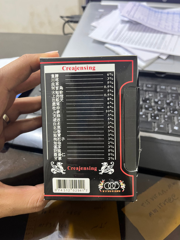 عکس وجه جعبه Creajensing با فهرست نامها و درصدها